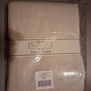 chambray tablecloth- your tablecloth. com 60x120 natural beige
